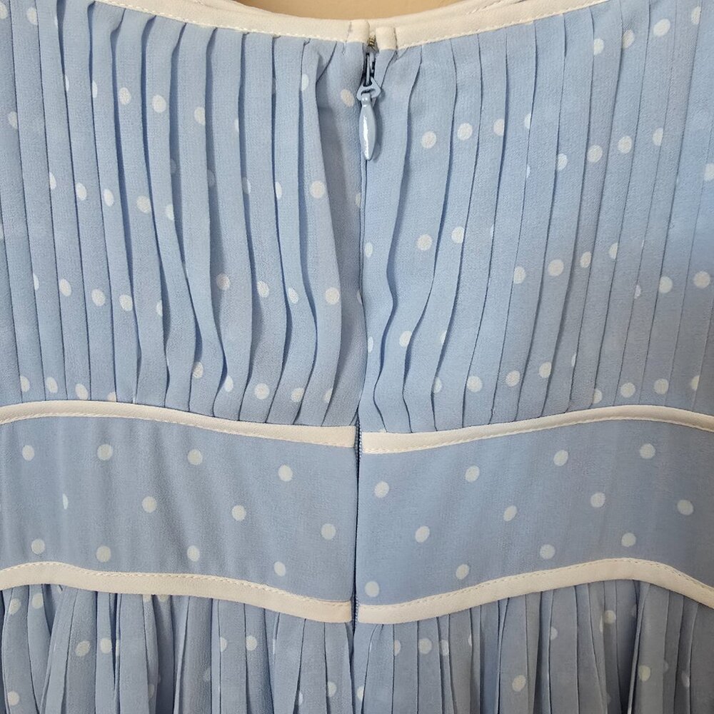Torrid x Marilyn Monroe Blue Tiered Polka Dot Pleated Midi Dress Size 12 NWT - Picture 13 of 15